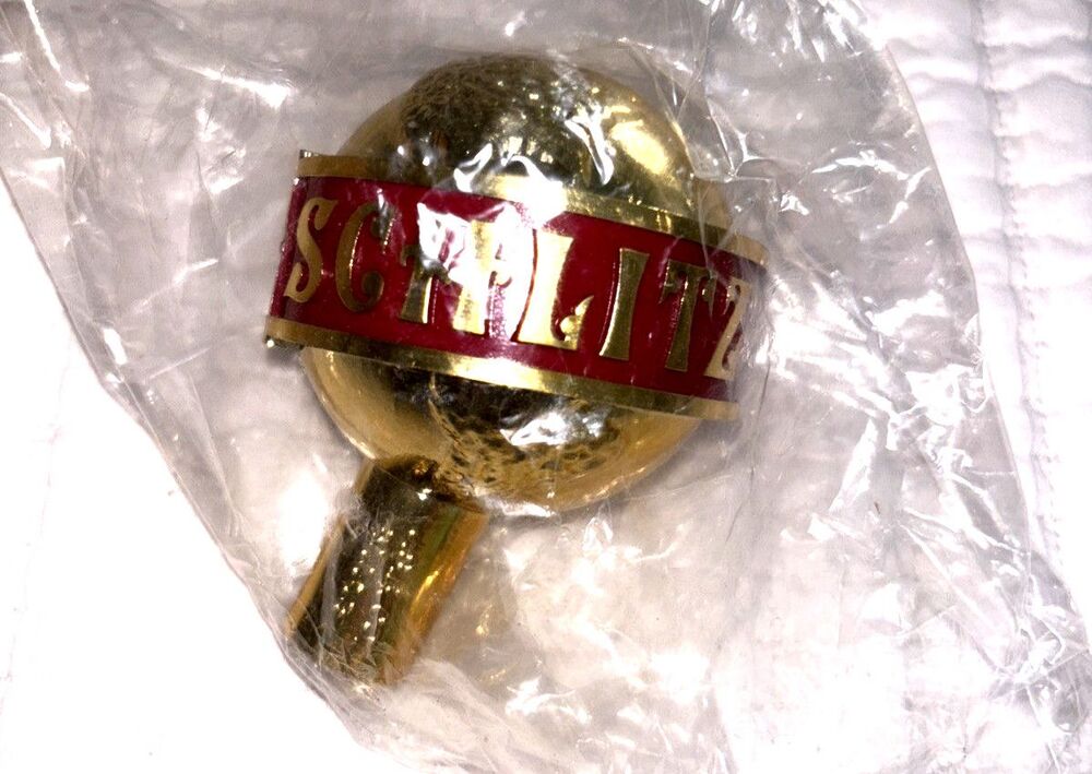 Vintage SCHLITZ Beer Topper Bar Tap Handle Tap Knob Part #85509 With Box